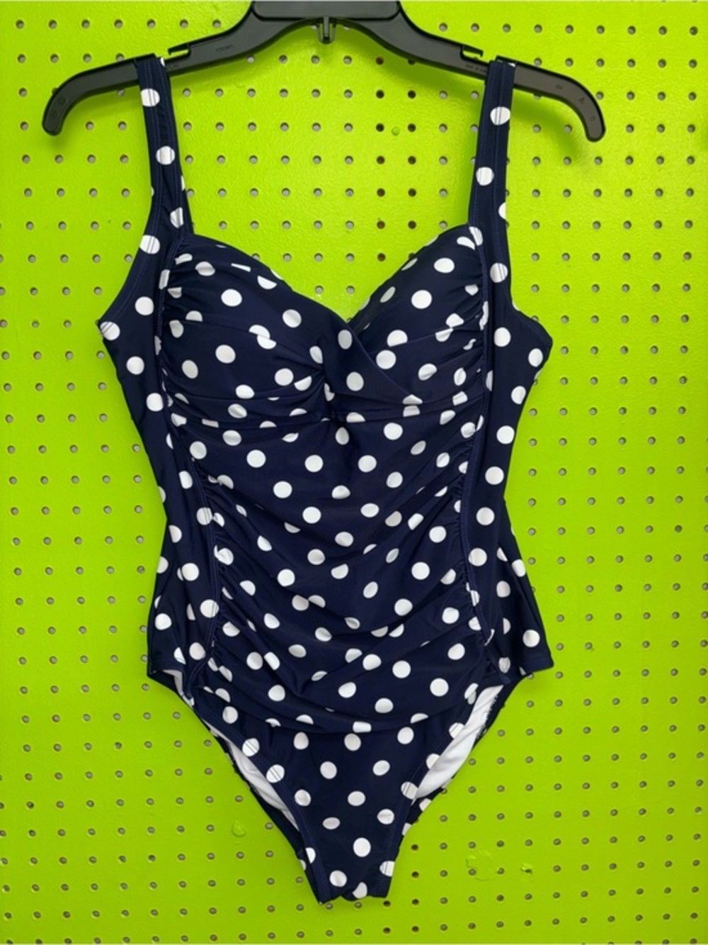 Aria Navy and White Polka Dot One-Piece Swim